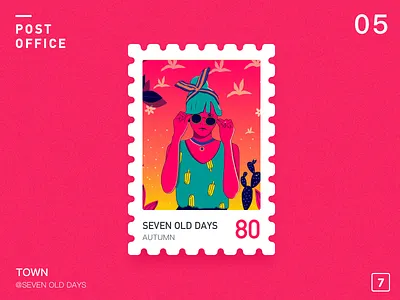 A small town stamp 05 illustrator