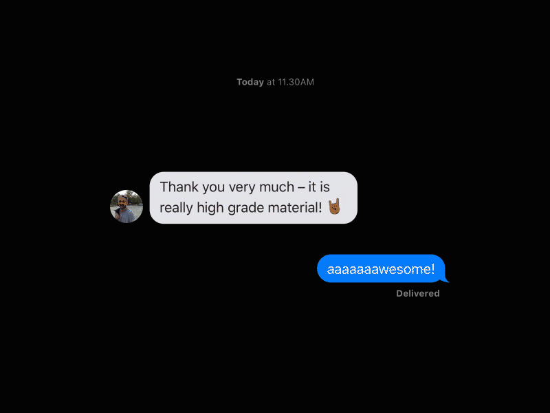 #002 - Testimonial animation case study imessage ios message testimonial ui uidesign ux