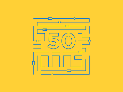 Eléctrica Mexicana´s Anniversary anniversary flat illustration illustrator light line mexico type vector