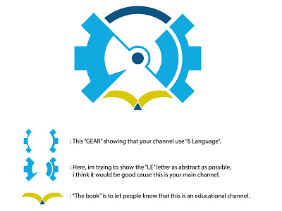 Joining "Learn Engineering Channel" Logo Contest abstract blue brand branding character clean design engineering logo flat gear gear logo icon icons identity illustration illustrator logo minimal vector youtube logo