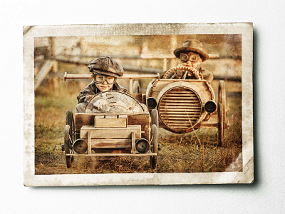 Old Card illustration key visual old card photo photoshop poster retouch retouche photo retoucheur retouching