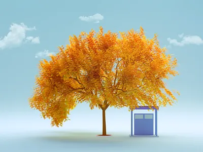 Small town model blender c4d