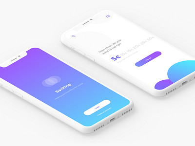 Banking App app app concept app dashboard app screen bank app banking app create account design finance app gradient gradient design gradients iphone x login login screen mobile app mobile app design ui ux