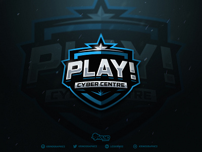 Play Cyber Centre design esport esport logo esports logo graphic design illustration krinographics logotype mascot