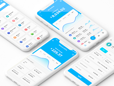 Crypto Price Tracker App. app apple applicaiton bitcoin blockchain crypto cryptocurrency design ethereum mobile sketch typography ui ux