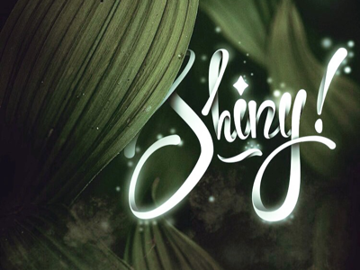SHINY calligraphy lettering photoshop