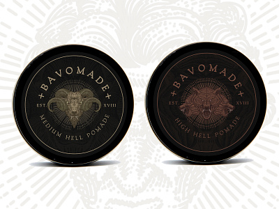 Pomade Label Illustration branding design illustration logo