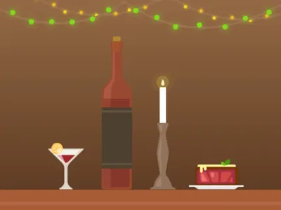 Restaurant candle icon illustration logo red wine restaurant steak ui wine glass