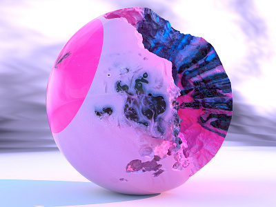 –Strawberry Milkshake Gobstopper abstract art c4d cinema4d octane scifi sweets