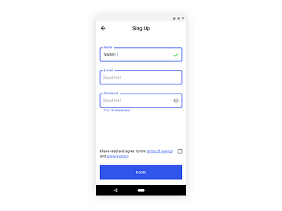 Form — 082 #dailyui 082 adobexd challenge dailyui design form material design mobile ui