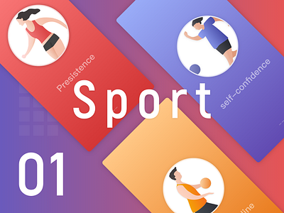 Sport design illustration start page ui