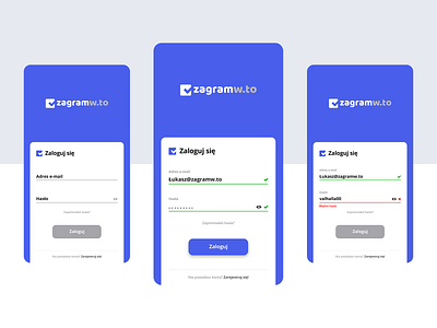 Log in screen for Zagramw.to 2018 trends app branding challenge cta design grid icon illustration log in mobile modern sign in ui ux vector webdesign