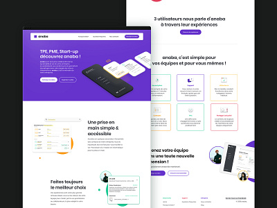 Landing Anaba design landing page purple tech tech design typo website