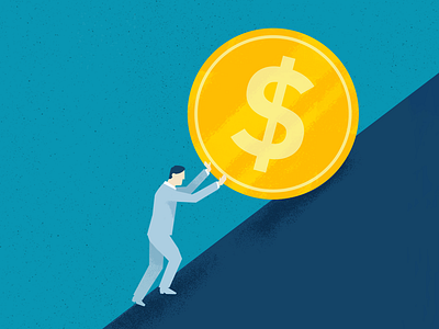 Financial Stress business coin finance man