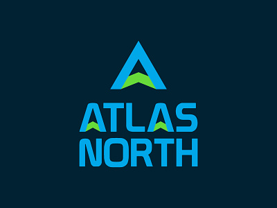 Atlas North Logo badge branding design flat graphic design graphic art icon illustration illustrator lettering logo minimal type typography vector