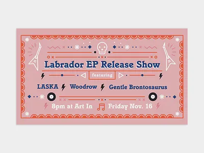 Rock n Roll design flat icon illustration typography vector