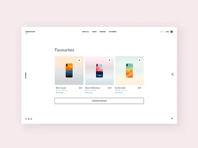 Favourites UI 044 app daily 100 challenge daily challange dailyui dailyui044 dailyuichallenge design ecommerce favourites shoponline ui ux web website