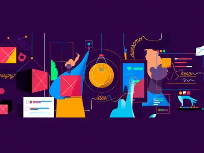 Gong! design frame motiondesign motiongraphics styleframe www.felipemedina.tv