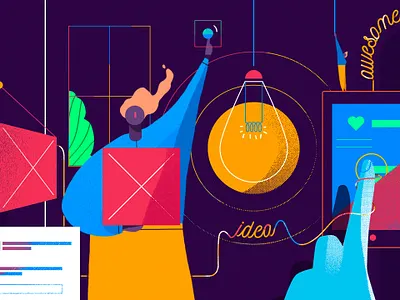 Gong! design frame motiondesign motiongraphics styleframe www.felipemedina.tv