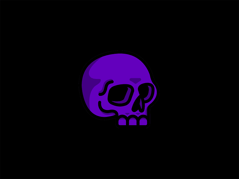 Neon Skull Animation animation colorful gif illustration neon skull skulls