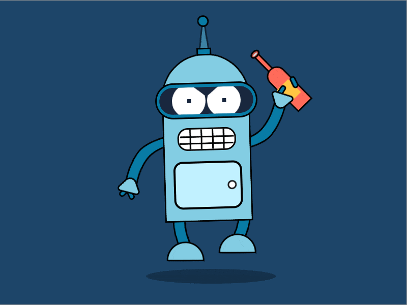 For Bender—Futurama illustration motion animation