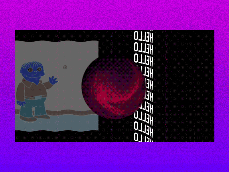 01 3d animation experiement gradient interaction typography