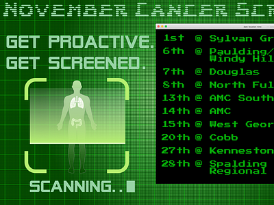 Cancer Screening Events brand identity branding cancer screening design illustration
