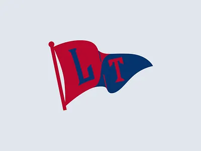 Lady Teresa blue boat brand fishing flag logo maritime nautical red yacht