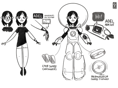 Concept AdeL character art comic art comic book art concept sketch drawing equipment graphic novel sketch