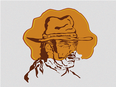 Clint Eastwood design illustration