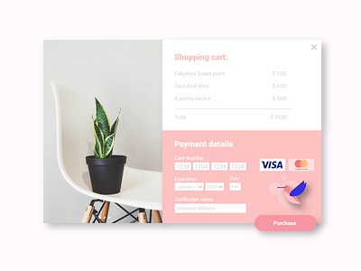 DailyUI #002 - Creditcard checkout credit card credit card checkout credit card payment creditcardcheckout dailyui design payment payment screen purchase shopping basket ui ui ux design ux visa web