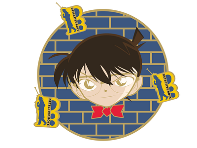 __GildedConanEdogawa adobe conanedogawa detectiveconan gilded gildedseries goshoaoyama icon illustration sherlock sherlockholmes vector