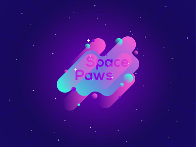 Space Paws Logo branding design game illustration logo space vector