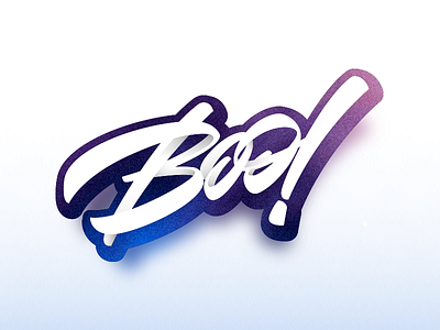 Boo! illustration letter lettering shadows texture