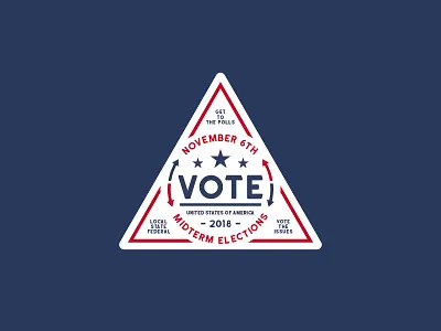 Midterms Elections Badge 2018 badge design election elections logo vector vote