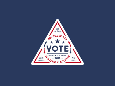 Midterms Elections Badge 2018 badge design election elections logo vector vote