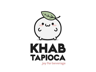 KHAB tapioca logo cartoon comic cute illustration logo tea