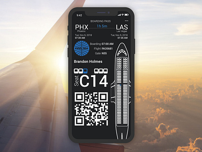 Daily UI #024 - Boarding Pass airline daily ui graphic design ui challenge ux