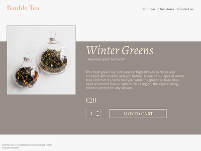 DailyUI 012: E-Commerce Shop (single item) dailyui 012 dailyui012 design e commerce shop typography ui web web design