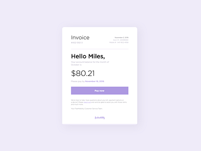 Phone Bill Invoice Concept 046 bill payment daily 100 challenge daily challange dailyui dailyui046 dailyuichallenge design email campaign email design email marketing email template invoices ui ux