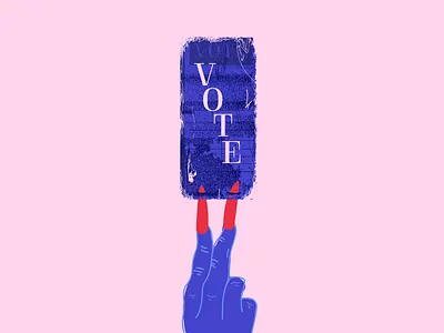 It's not too late, it's never too late 2d art blue clean color concept creative cute design drawing graphic design illustration illustrator political politics type vote voting