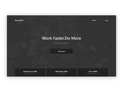 SmartCPU Design clean concept cpu design modern practice presentation design simple ui