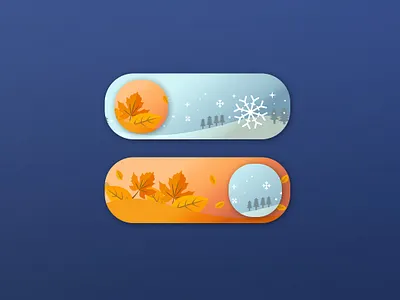Dailyui 015 - On/Off Switch 100designs autumn challenge dailyui design off only switching ui winter