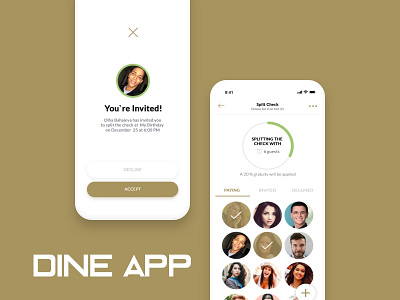 Dine App app app apps application food friends information architecture photoshop prototype restaurant share testing ui user center design user flow user research ux wireframe