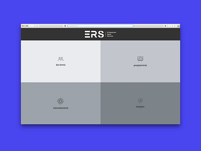 ERS Web Page branding design flat icon identity logo minimal ui vector web website