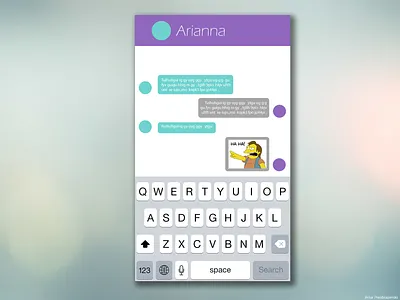Daily UI #013 - Direct Messaging @dailyui adobe app ariana chat dailyui design haha icon illustration iphone letters lithuania messenger photoshop simpsons ui ui ux uidesign ux