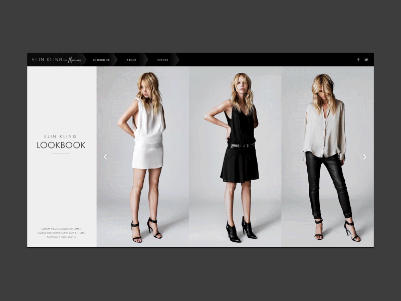 Guess Elin Kling Lookbook design fashion guess mask motion design ui ux