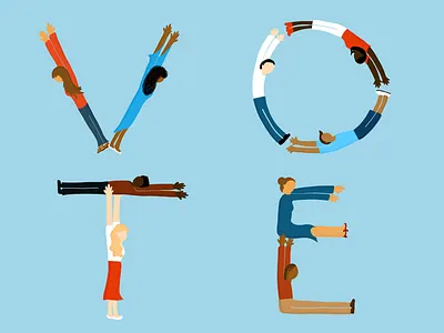 Exercise Your Right: VOTE america change children illustration diversity editorial illustration election day go vote illustration people social illustration storybook illustration usa vote