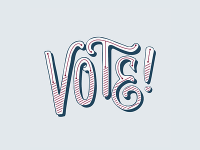 Vote! election fuck trump lettering type typography vote