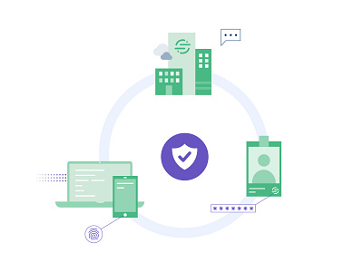 Segment Security design icon illustration security